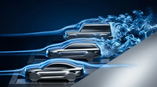 Comparaison aérodynamique entre berline, SUV et break sur autoroute française