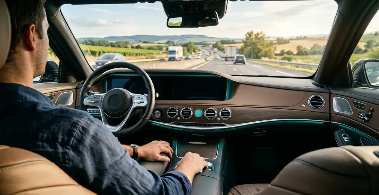 Mercedes EQS Drive Pilot sur autoroute française avec système niveau 3 actif