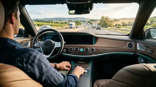 Mercedes EQS Drive Pilot sur autoroute française avec système niveau 3 actif