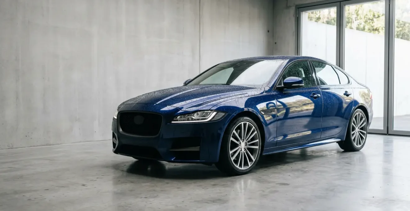 Voiture neuve moderne avec protection PPF et céramique visible sous lumière naturelle