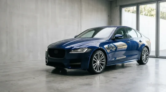 Voiture neuve moderne avec protection PPF et céramique visible sous lumière naturelle
