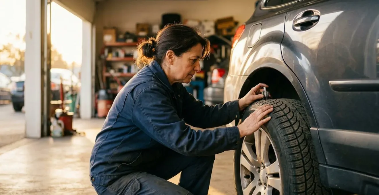 Inspection des pneumatiques et du système d'éclairage d'un véhicule avant contrôle technique